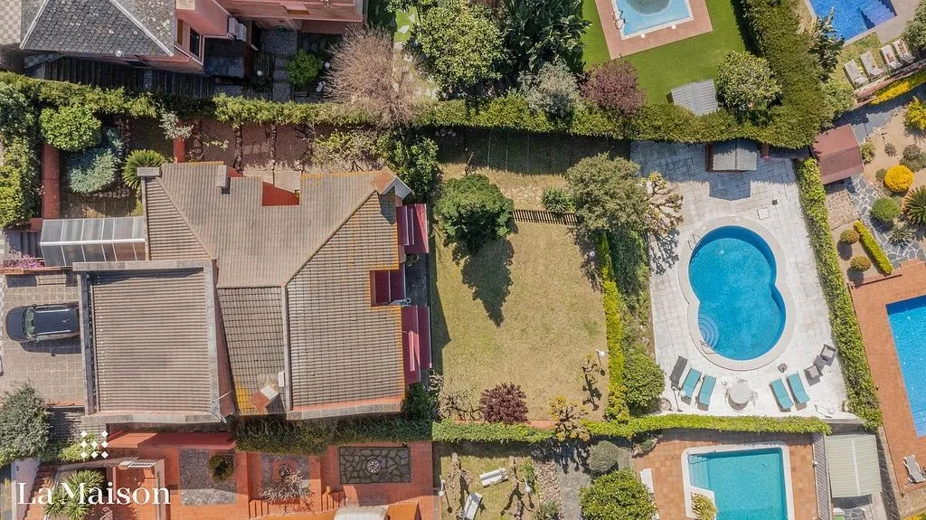 Aerial - Luxury House with Pool in Arenys de Munt