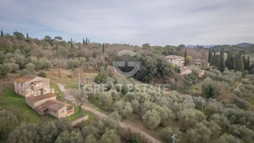 Vue aérienne - Historic Casale with Panoramic Views in Piegaro