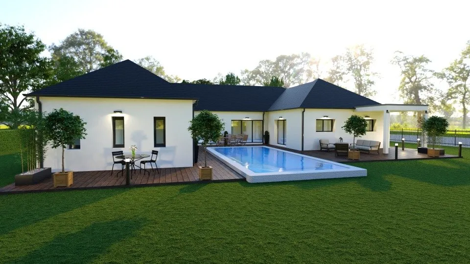 New Build House with Garden in Bourges