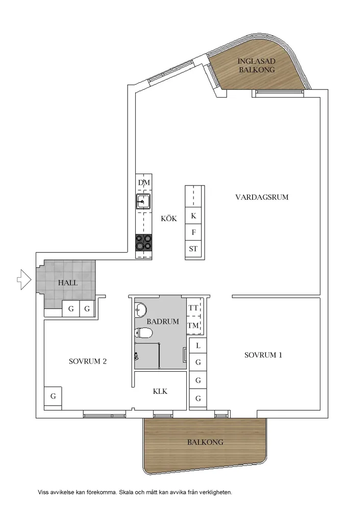 Plaan - Modern Flat with Balconies in Kuststad