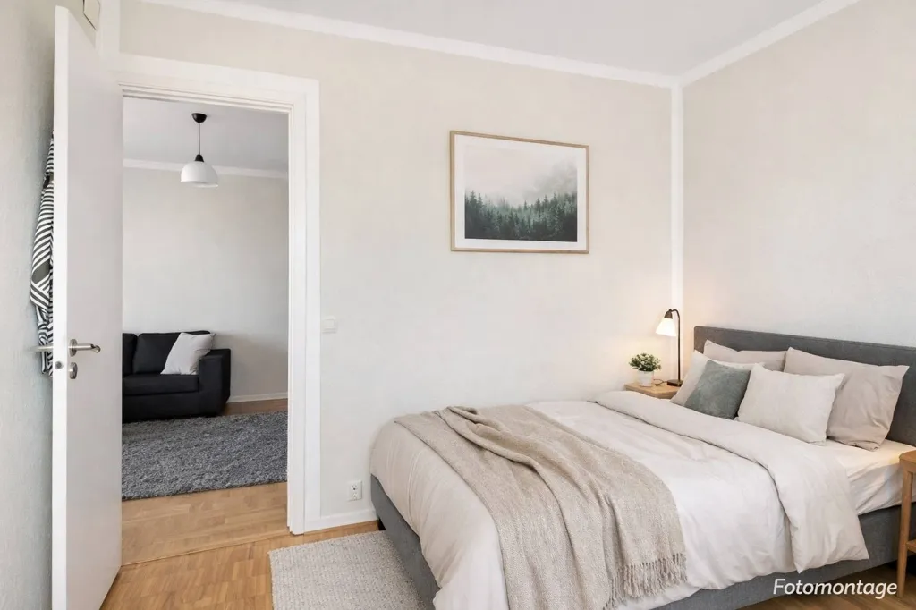 Bedrooms - Charming Apartment with Balcony in Almhög