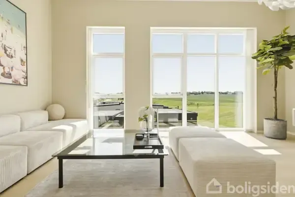 Living Room - Modern End-Terrace House in Smørumnedre