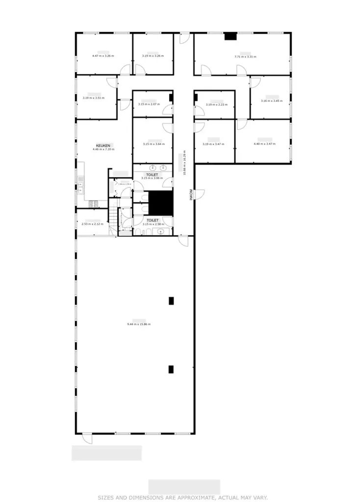 Planimetria - Office Space with Parking in Sint-Denijs-Westrem, Gent