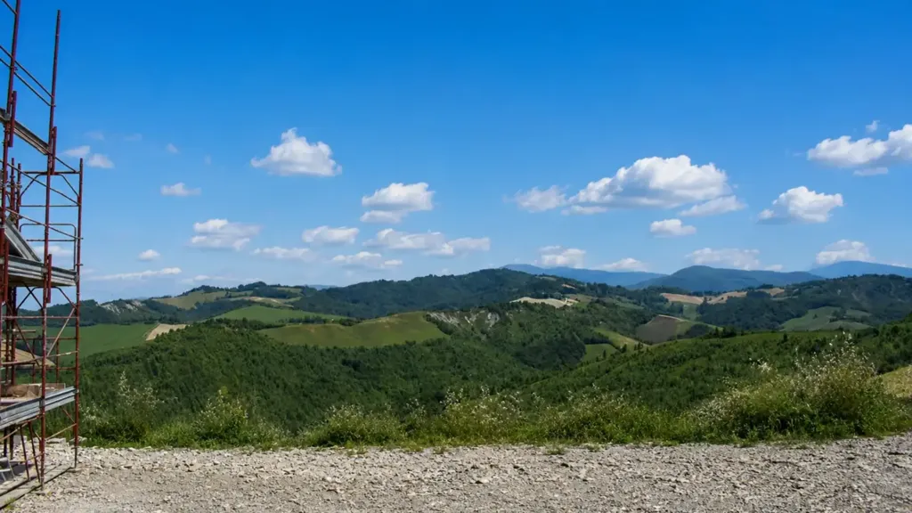 Garden - New Villa with Mountain View in Talignano