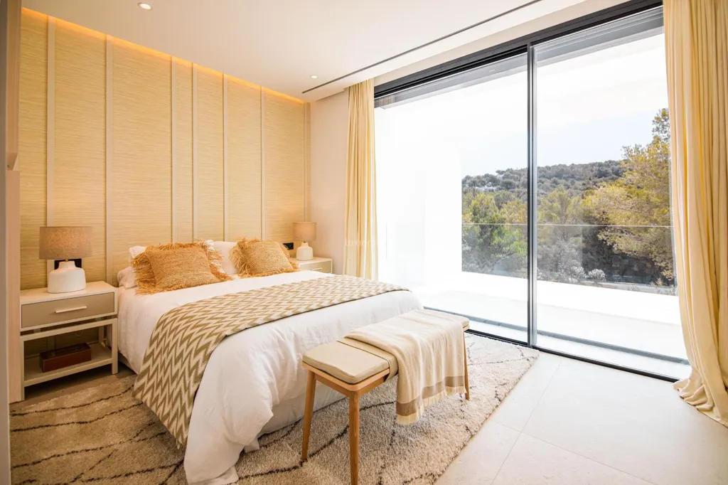 Bedrooms - Detached Villa with Golf Course Views in Santa Eulalia