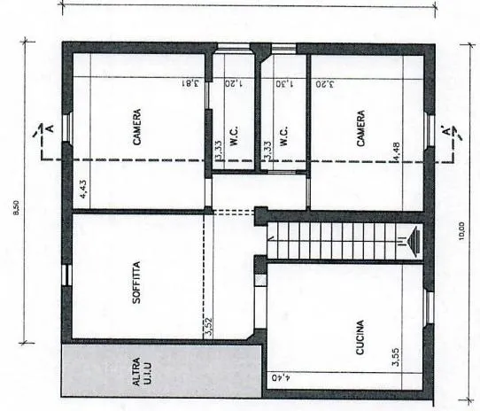 Plan - Terraced House with Garden in Fucecchio