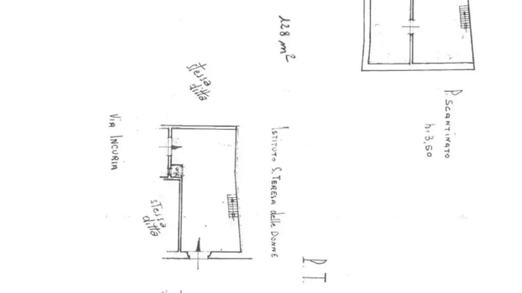 Plan - Quadrilocale with Historical Features in Bari