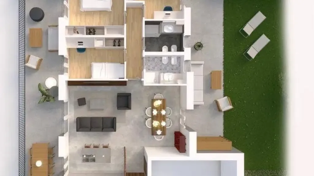 Plan - Energy-Efficient Duplex with Terrace in Cantù