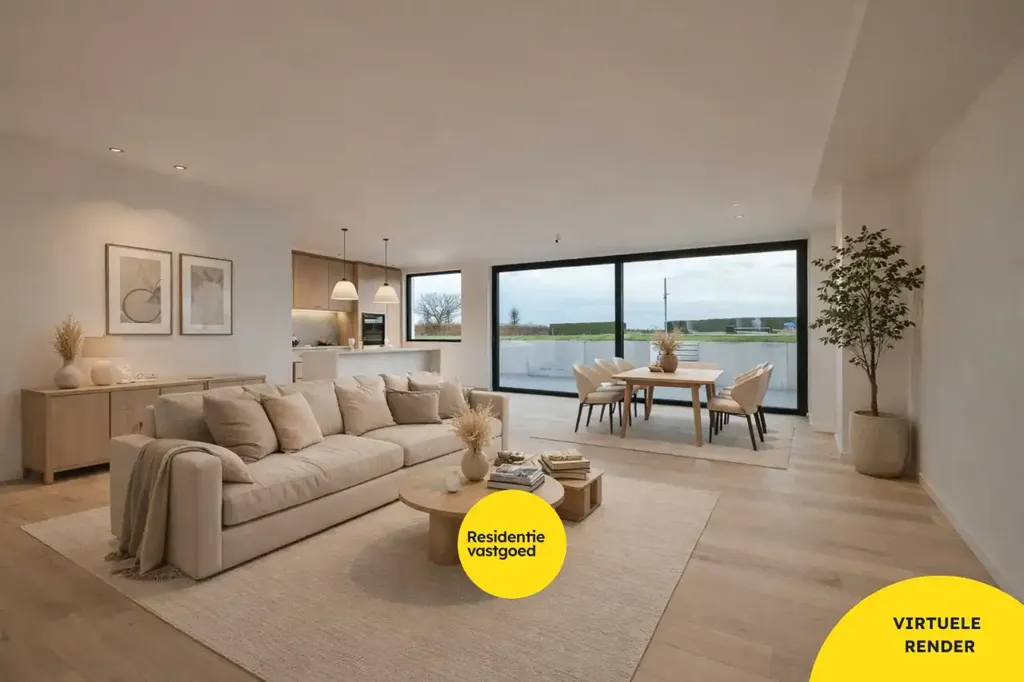 Séjour - Maison neuve avec vue campagne à Kortemark