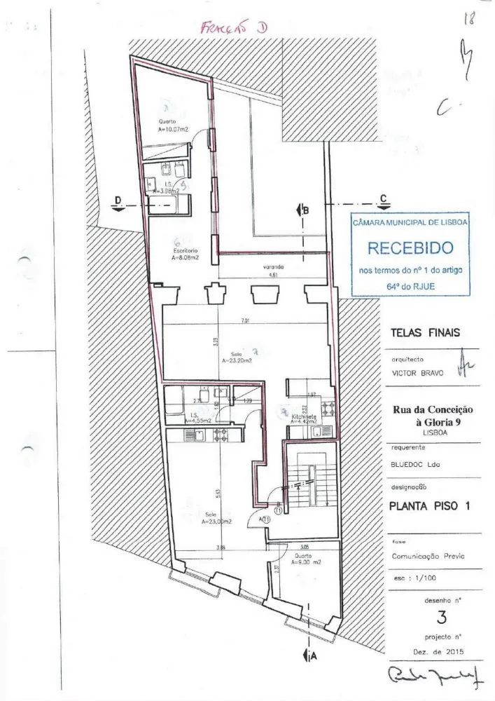 Plan - Renovated T1+1 Apartment in Lisbon