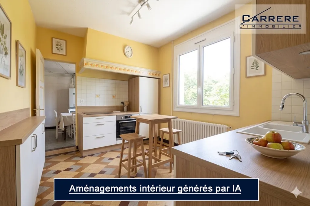 Köök - Charming Stone House with Terrace in Cenon