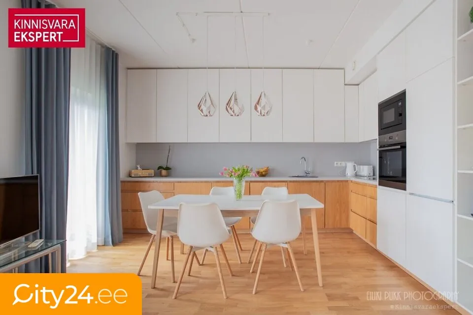Söögituba - Apartment with Balcony in Pärnu
