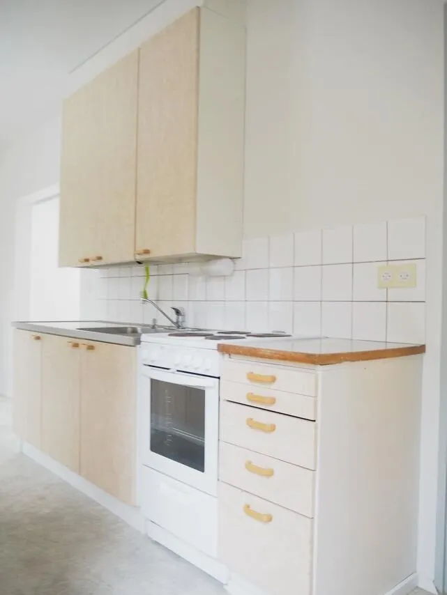 Kitchen - Twin Apartment with Balcony in Puhos, Kitee