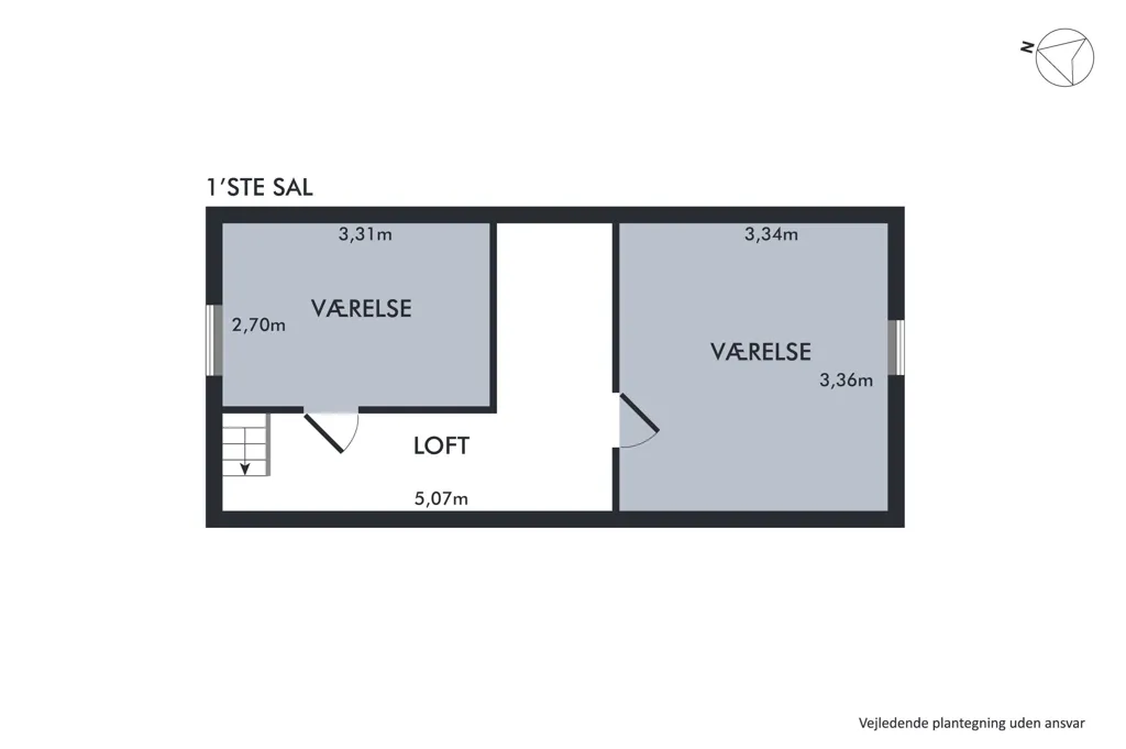 Plan - Historic Villa with Garden in Brobyværk