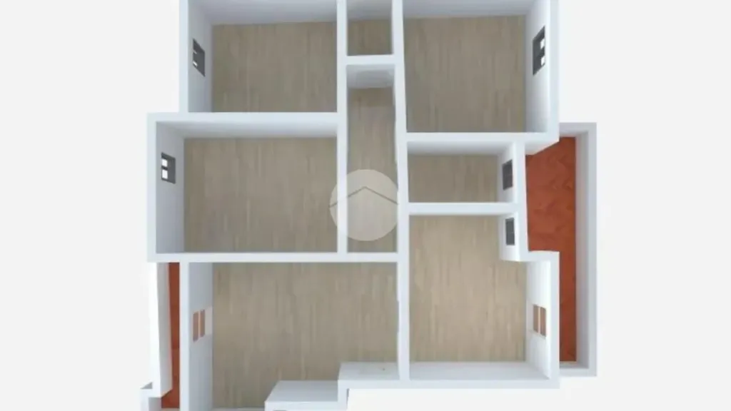 Plan - Four-Room Apartment with Balcony in Lucera