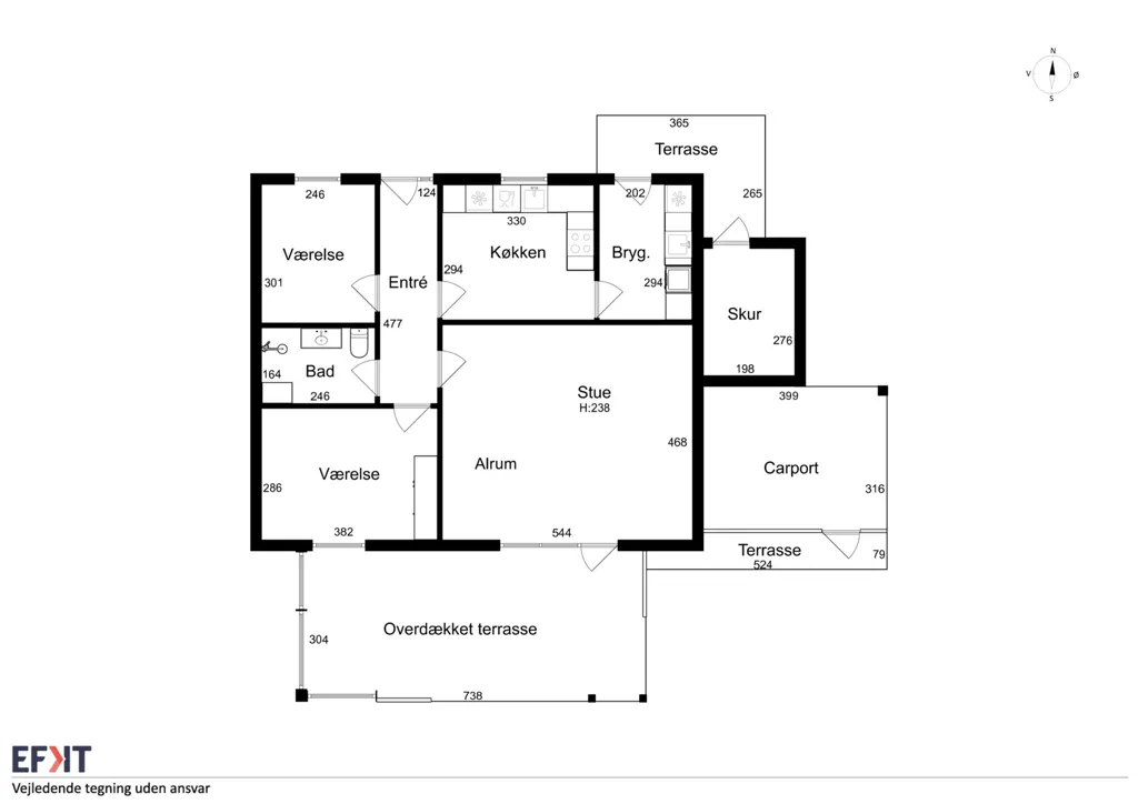 Plaan - Terraced House with Garden in Vojens