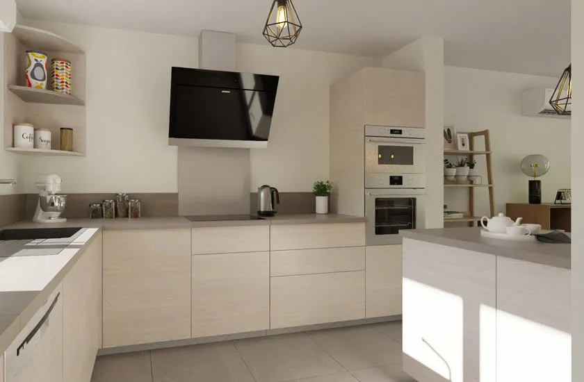 Cuisine - Maison Contemporaine avec 4 Chambres à Coupray