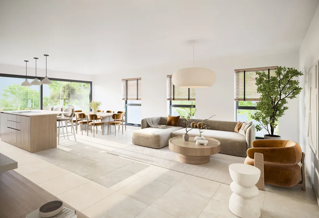 Soggiorno - Eco-Friendly Apartment with Terrace in Oostakker