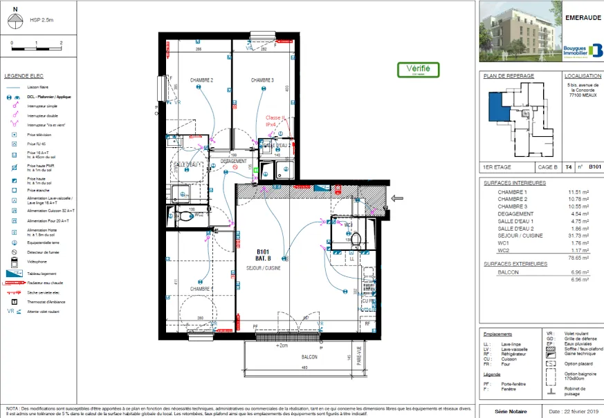 Planimetria - Apartment with Parking in Meaux