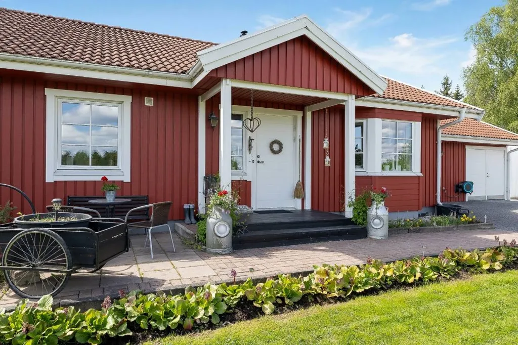 Extérieur - Classical Red Villa with Pool in Tillinge