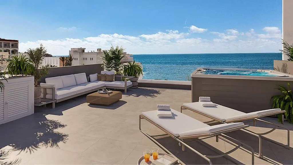 Terrasse - Apartment with Pool and Terrace in Salines