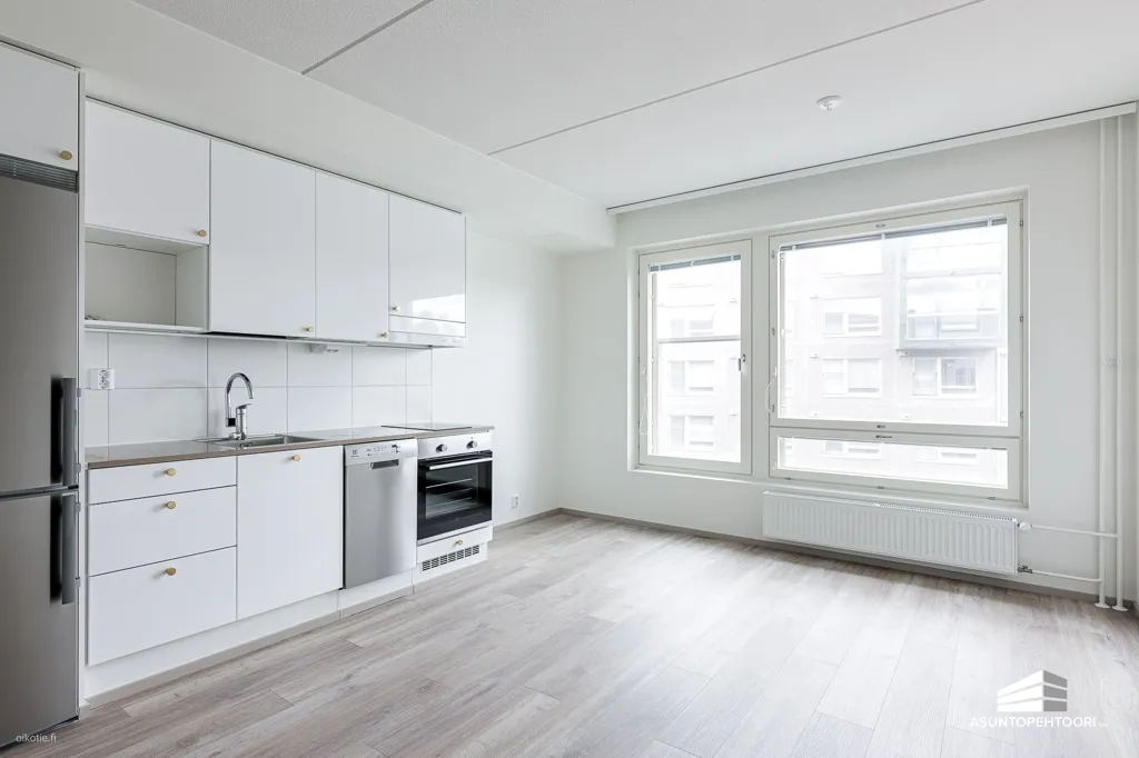 Cucina - Modern Studio with Balcony in Lamminpää, Tampere