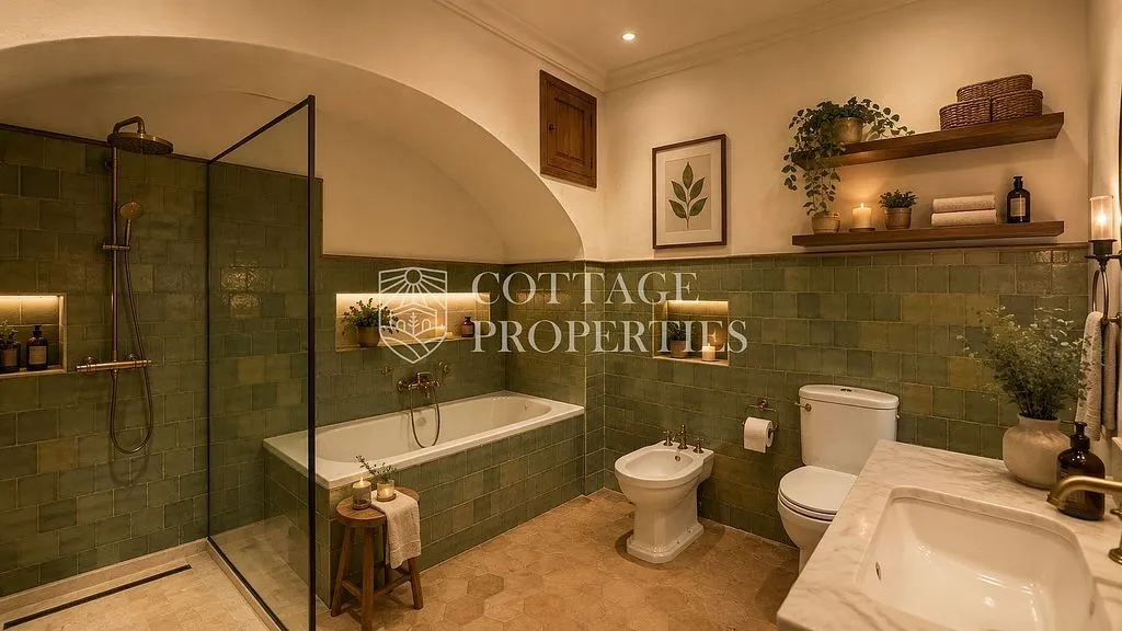 Bathrooms - Traditional Masía in Bellcaire d'Empordà