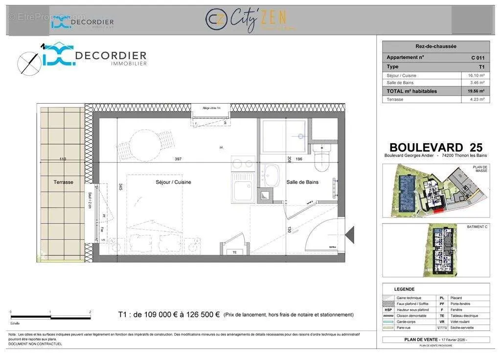 Floor Plan - New Apartment with Balcony in Thonon-les-Bains Centre
