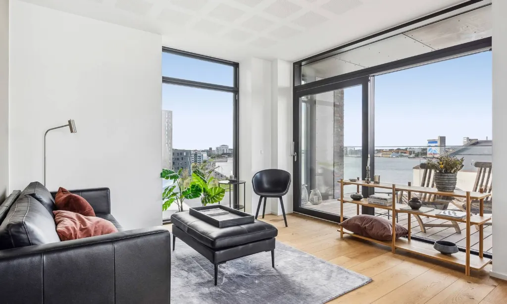 Séjour - Apartment with Limfjord View in Aalborg