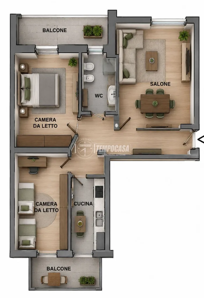 Plan - Appartement 3 pièces à IT