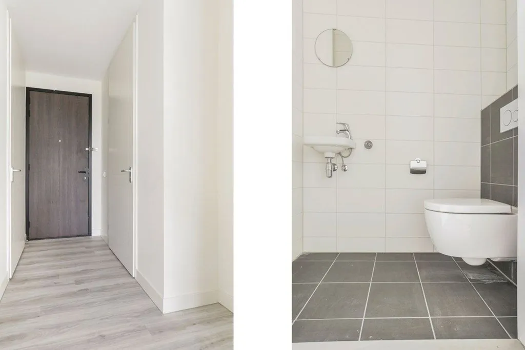 Salles de bain - Modern Portiekflat with Balcony in Rhoon