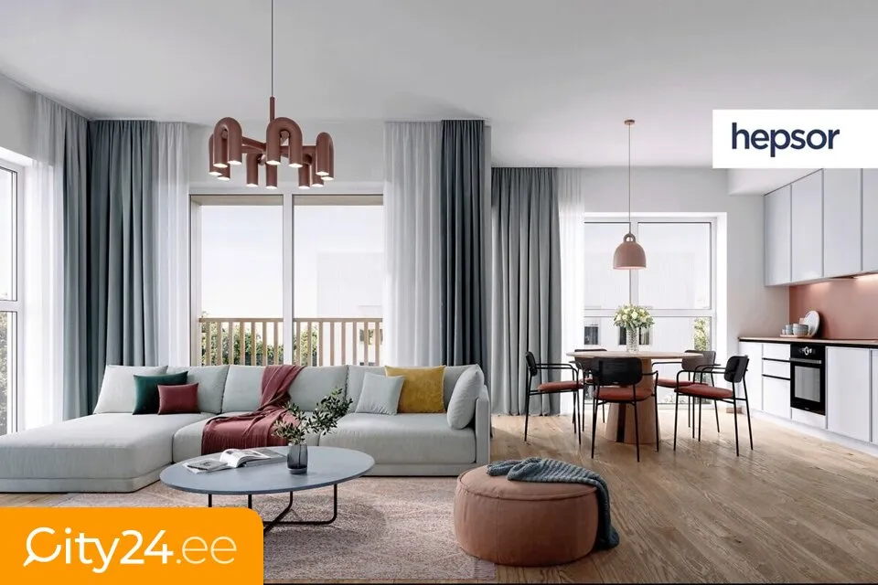 Living Room - Apartment with Balcony in Manufactory Quarter