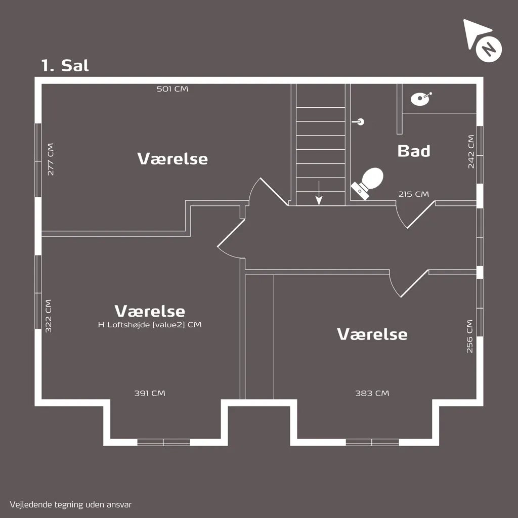 Floor Plan - Murstensvilla with Garden in Otterup