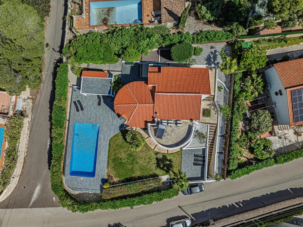 Vue aérienne - Chalet with Sea View and Pool in Cap Martí