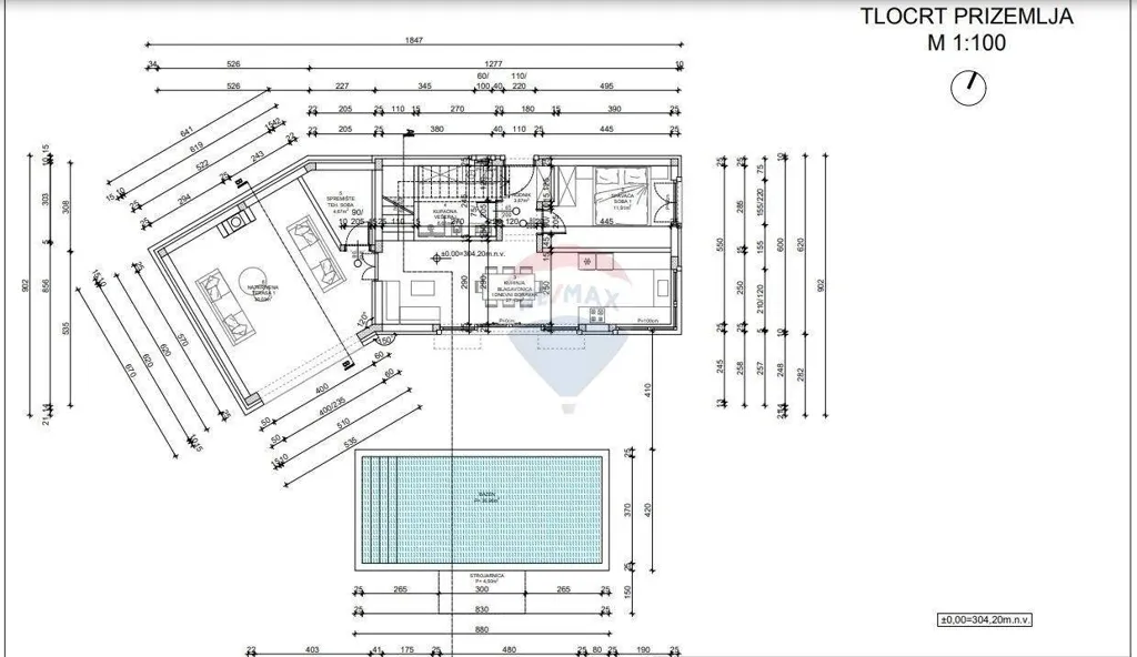 Plan - Modern Istran Villa with Pool in Kringa