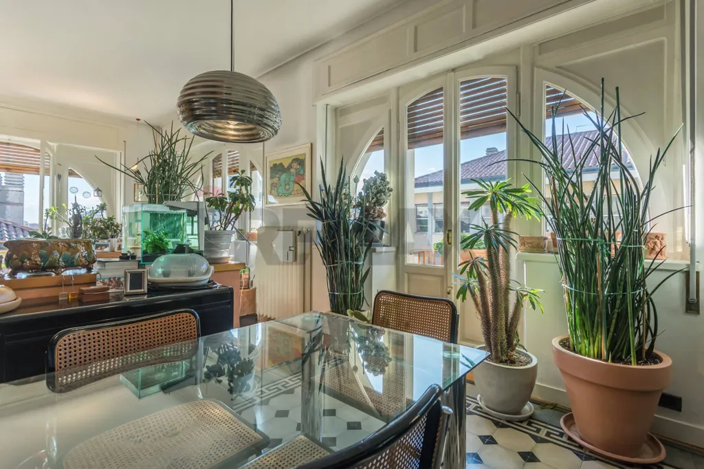 Sala da pranzo - Penthouse with Terrace in Bergamo Central