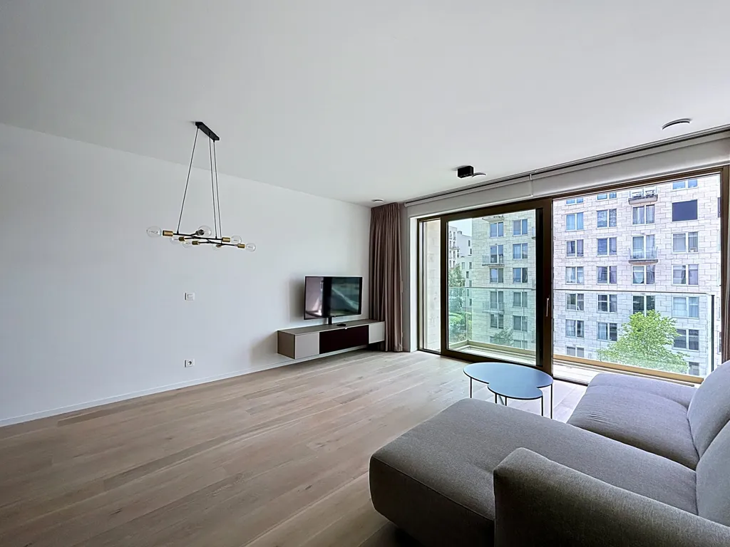 Séjour - Appartement 2 Chambres avec Vue Canal à Bruxelles