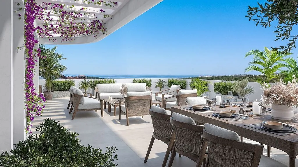 Terrasse - New Flat with Pool in Casares Golf Garden