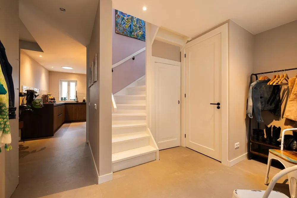 Hallway - Restored House with Courtyard in Haarlem's Historic District