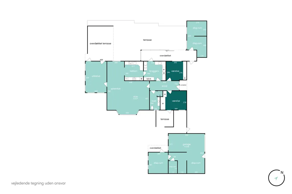 Plan - Maison 3 pièces à Fårevejle
