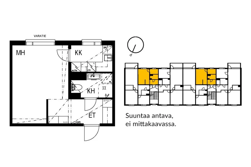 Plan - Renovated Studio Flat in Matinkylä, Espoo