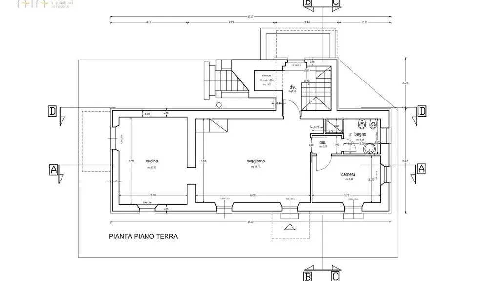 Plan - Rustic House with Garden in Castignano
