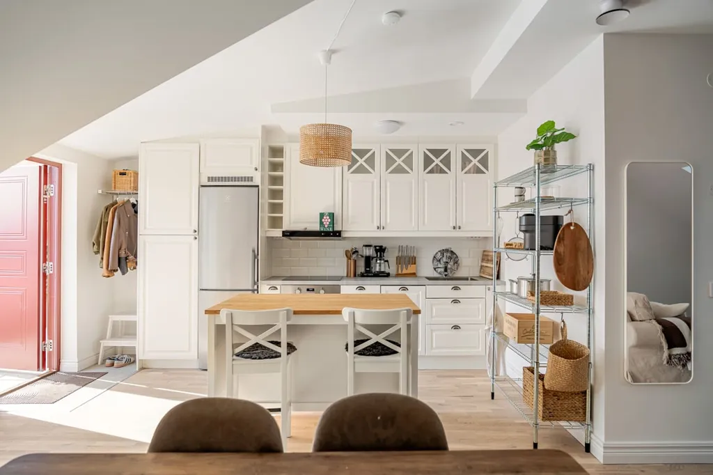 Cucina - Characterful Flat with City Centre Views in Jönköping