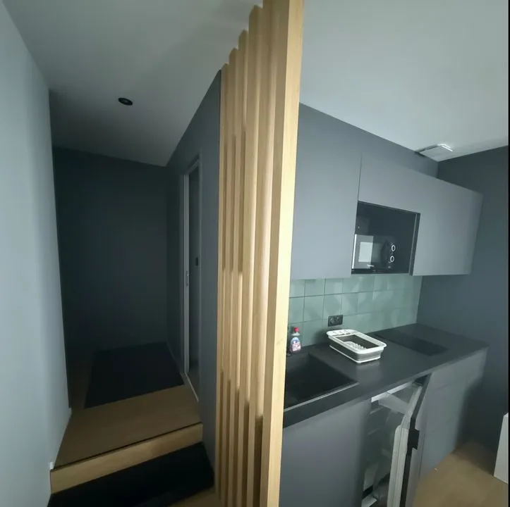 Cuisine - Appartement Meublé T3 sans Vis-à-Vis à Saint-Étienne