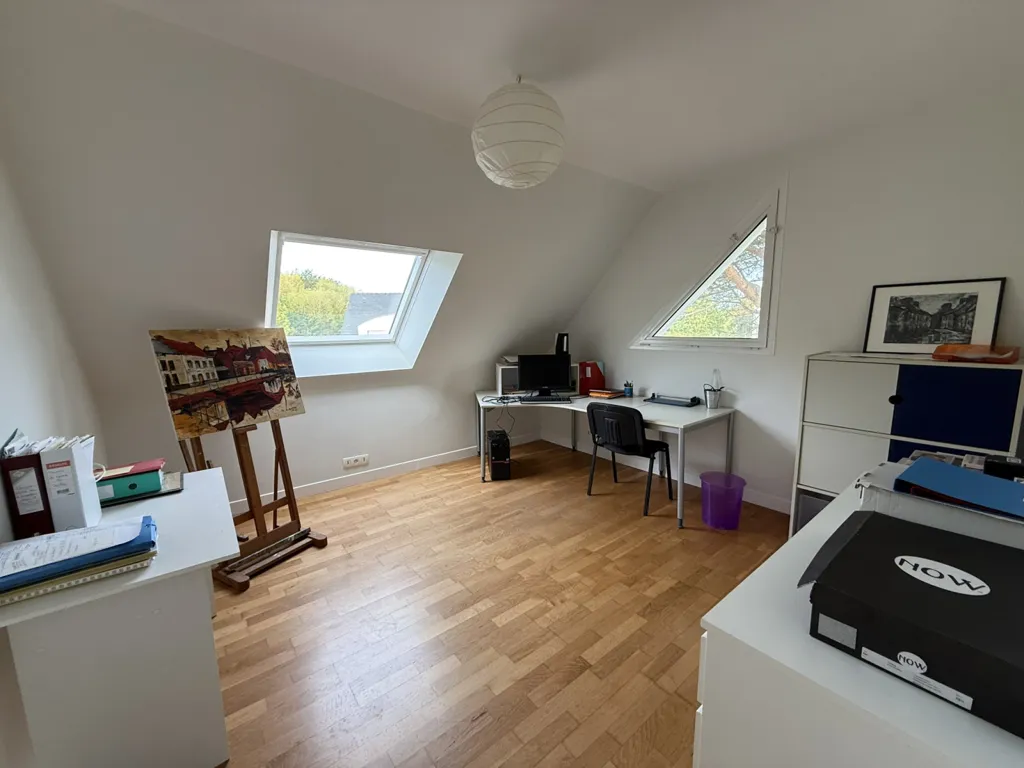 Office - Architectural House with Pool in Bruz