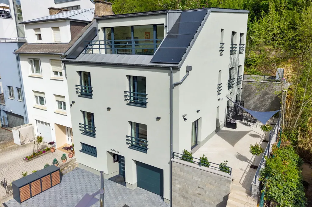 Vue aérienne - Studio Meublé avec Terrasse à Luxembourg-Belair