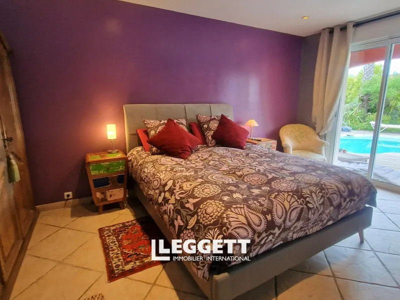 Chambres - Villa avec Piscine Chauffée et Spa à Espondeilhan