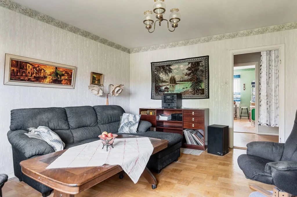 Séjour - Two-Bedroom Flat with Balcony in Tystberga