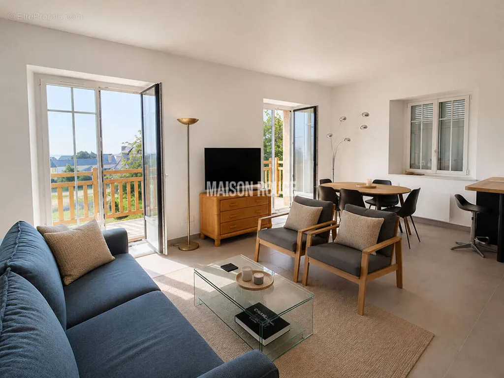 Séjour - Appartement vue mer avec balcon à Saint-Cast-le-Guildo