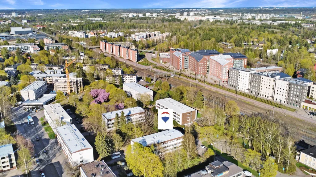 Õhuvaade - Triangular Apartment with Garden View in Oulunkylä